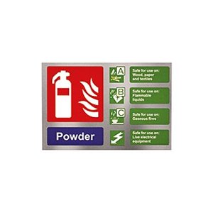 Bull C1233D Extinguisher S-S Powder Sign 150x100