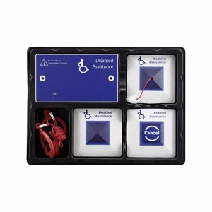 Eaton Emergency Assist, VoCALL, Full kit, Inc PSU, Wall Mounted, White / Blue / Plastic, Legacy Cooper