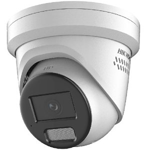 Hikvision DS-2CD2347G2 4 MP ColorVu Strobe Light and Audible Warning Fixed Turret Network Camera, Grey