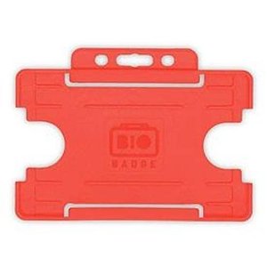 Payne H-BB-OP-RDL Red Single Side Biobadge Open Faced ID Card Holders, Landscape, 100-pack