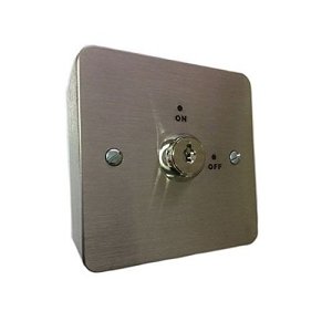 CDVI KEY-SFMAKD KEY-S Series 1-Gang 2-Position Flush Mount Square Keyswitch, Maintained, Keyed to Differ, Stainless Steel