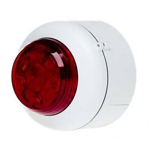 Cranford Controls 512-004 VXB LED Beacon 24V DC Deep Base, White Body and Red Lens