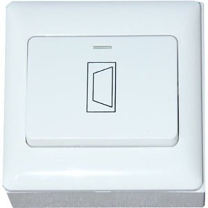 CDVI BP-DOOR-S RTE Series Plastic Door Exit Push Button, Wide, Surface Mount