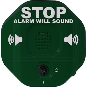 STI-6400-G Exit Stopper Multifunction Door Alarm, Green, 5.375 in H x 5.375 in W x 2 in D