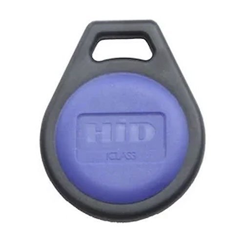 HID 2052PNNMN iCLASS Key II 16K/16 Contactless Smart Key Fob, Programmed iCLASS, Matching iCLASS Numbers, Black with Blue Insert