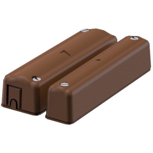 CQR SC570 Large Magnetic Surface Double Door Contact with Microswitch and Wall Tamper, Operating Gap 10mm, Grade 3, Brown