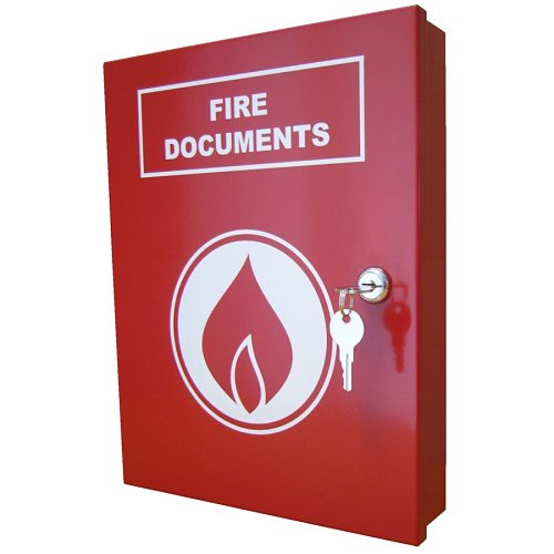 Elmdene A4-DOC-BOX-R-FIRE A4 Fire Document Box with 2 Keys