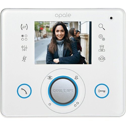 BPT OPALE-WHITE Opale 3.5" Handset Free Monitor, White