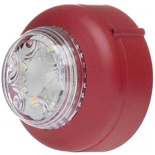 Cranford Controls 512-002 VXB LED Beacon 24V DC Shallow Base, White Body and Red Lens