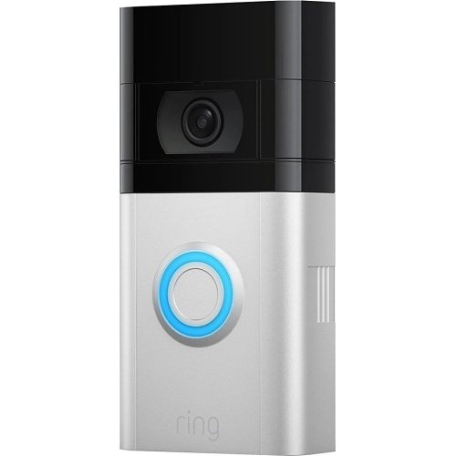 Ring Video Doorbell 4 with Quick-Release Battery Pack, Wireless Smart Video Doorbell Camera, Satin Nickel (8VR1S1-0EU0)