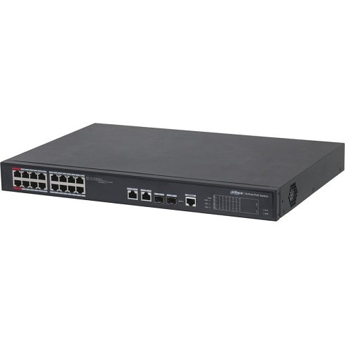 Dahua PFS4218-16ET-240 Desktop , 16-Port Managed 2-Layer PoE Switch, 16 Ч RJ45 10-100M, 240W