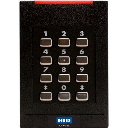 HID 921NTPNEK000FB iCLASS SE RK40 Keypad Reader, Maximum compatibility, OSDP, Pigtail, Black
