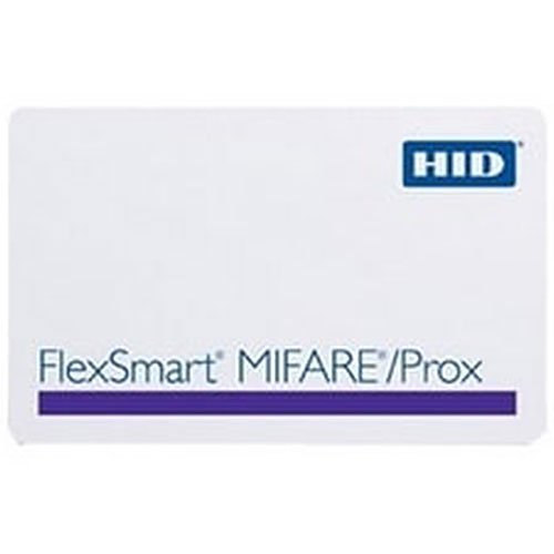 HID 1437 FlexSmart Series MIFARE 1K Printable Proximity Card, Programmed, Front and Back Glossy, Matching Numbers, No Slot