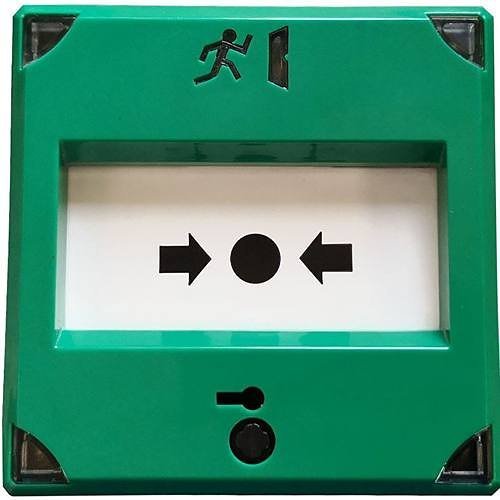 Knight Fire BCP Single Pole Surface Call Point with LED Backlight and Buzzer, Green