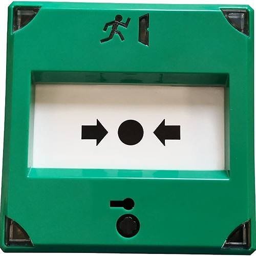 Knight Fire BCP Triple Pole Surface Call Point with LED Backlight and Buzzer, Green