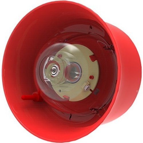 Hochiki CHQ-WSB2 Analogue Addressable Loop-Powered Wall Sounder Beacon 102dB, Red LEDs and Red Body