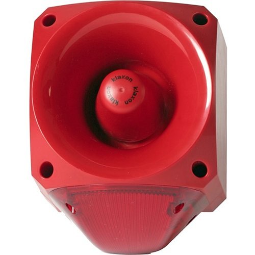 Klaxon PNC-0001 Nexus High Output Xenon Sounder Beacon 24V DC 8-40mA, Red Body and Lens