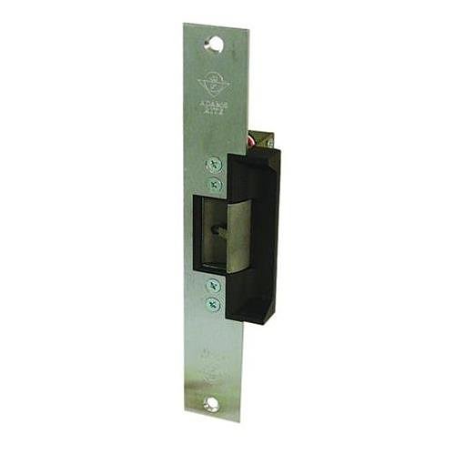 Adams Rite 7113-310-652 7100-Series Electric Strike for Single- or Double-Leaf Timber and Steel Doors, 12VDC, Fail Secure, 907kg Holding Force, Satin Chrome