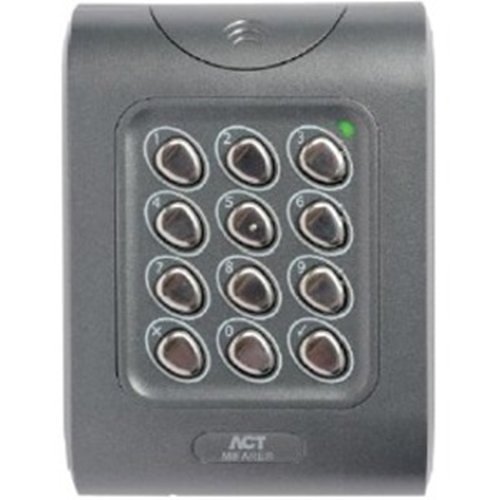 Vanderbilt MF1050E ACTpro Series Proximity Reader with Keypad, IP67 Surface and Flush Mount, Supports MIFARE ISO 14443A, Black