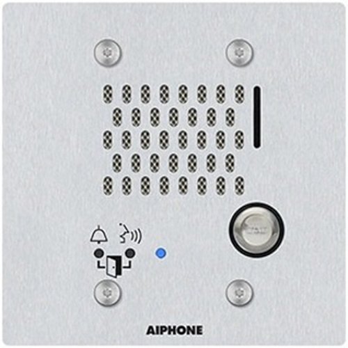 Aiphone IX-SS-2G SIP Compatible Flush Mounted IP Door Station, 2-Gang, Vandal Resistant, Stainless Steel Cover