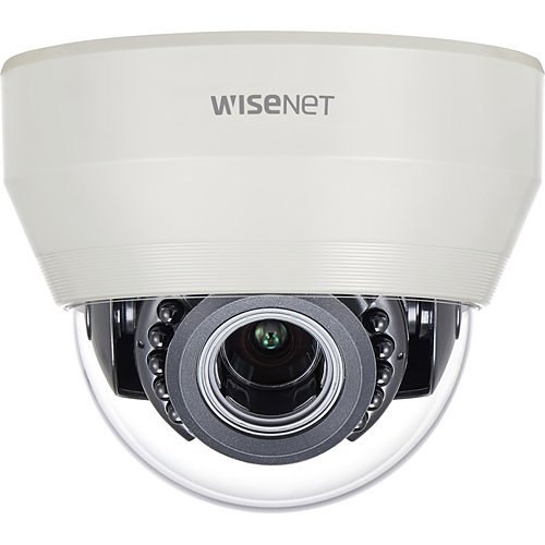Hanwha HCD-6080R Wisenet HD Plus Series, WDR 2MP 3.2-10mm Motorized Lens, IR 20M HDoC Dome Camera, White