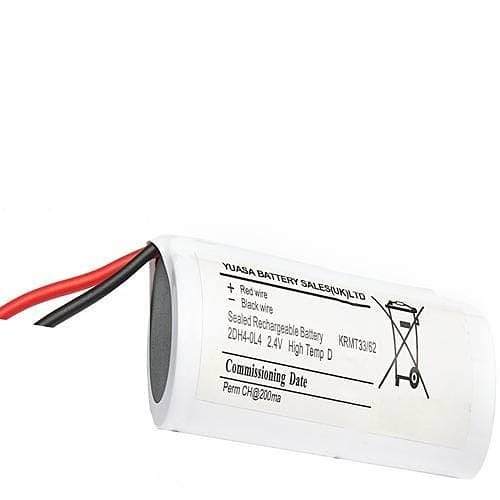 Yuasa 2DH4-0L4 YU-Lite NiCD Series, 2.4V 4Ah 2 D Cells Rechargeable Battery with Wire Leads