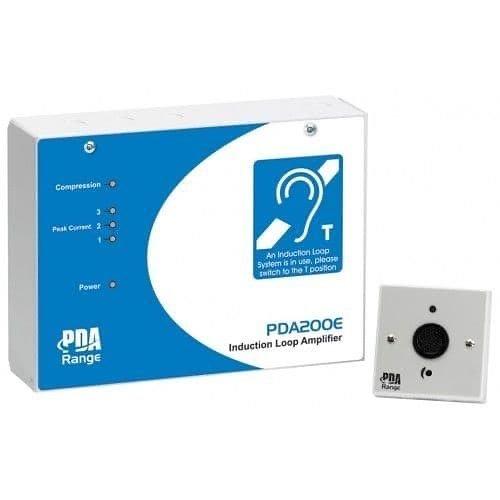 C-TEC AKM1 Hearing Loop Kit for Meeting-Seminar Rooms (Includes PDA 200e Amplifier, Omni-Directional Microphone, 6m Cable), 200m2 Coverage