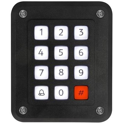 Storm DX2KW20 Illuminated Access Control Keypad: Keypad, Polymer, 4 21/32 in Ht, 3 59/64 in Wd