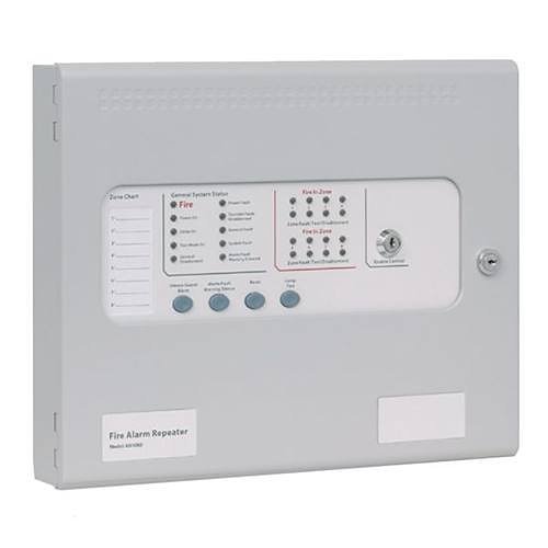 Kentec E01040L2 Sigma CP-R Low Profile Conventional Fire Alarm Repeater Panel, 4 Zone, No Power Supply Unit