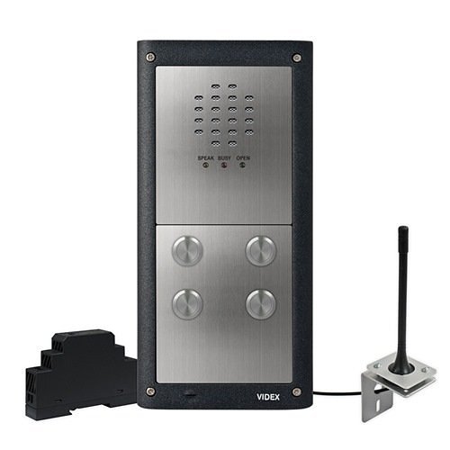 Videx GSMVRK-4S/4G 4000 Series 4-Button Vandal Resistant GSM Kit, Surface Mount