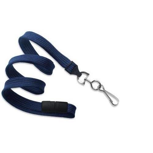 Evohold LY-NB-M Simple navy blue 10 mm lanyards with rotatable Metal Clip