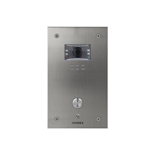 Videx VR130/IP-1 1-Button VR IP Video Panel with Engraved Apartment Numbers, Flush Mount