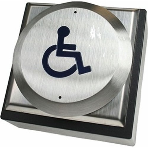 CDVI RTED Large all-active Exit Button with wheelchair logo, Surface Mount