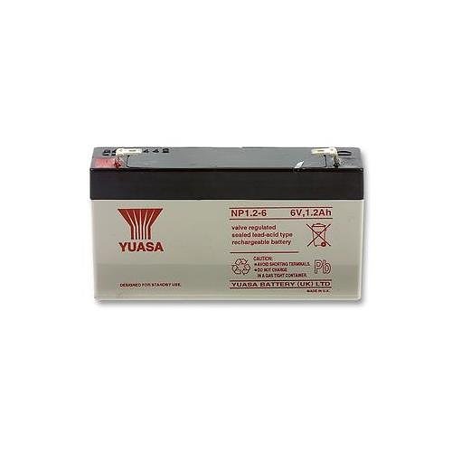 Yuasa NP12-6 Industrial NP Series, 6V 12Ah Valve Regulated Lead Acid Battery, 20-Hr Rate Capacity, General Purpose
