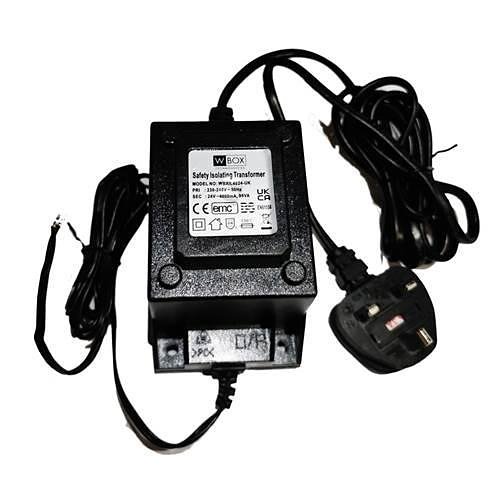 W Box WBXIL4024-UK Inline Power Supply 24VCA, 4A, UK Plug