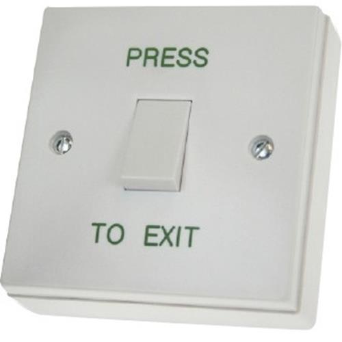 CDVI RTE001S Push Button - Single Gang - Plastic