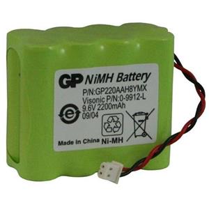 Visonic Battery - Nickel Metal Hydride (NiMH)/Nickel Cadmium (NiCd) - 1 - For Alarm Panel - Battery Rechargeable - 9.6 V DC - 2200 mAh