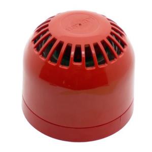 Klaxon Siren - Wired - 60 V DC - 106 dB(A) - Audible - Red