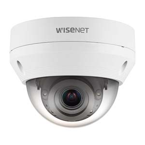 Hanwha QNV-8080R Wisenet Q Series, WDR IP66 5MP 3.2-10mm Motorized Varifocal Lens, IR 30M IP Dome Camera, White