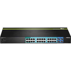 TRENDnet TPE-2840WS 24 Ports Manageable Ethernet Switch - 10/100/1000Base-T - 2 Layer Supported - 4 SFP Slots - 1U High - Rack-mountable - 3 Year Limited Warranty