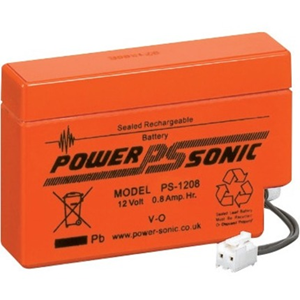 Power-Sonic PS-1208 V0 Multipurpose Battery - 800 mAh - Proprietary Battery Size - Sealed Lead Acid (SLA) - 12 V DC - Battery Rechargeable