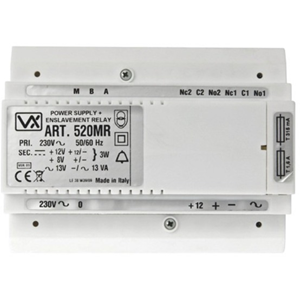 VIDEX Power Supply - 3 W, 13 W - DIN Rail - 230 V AC Input - 13.8 V AC @ 1 A, 12 V DC @ 250 mA, 8 V DC @ 250 mA Output