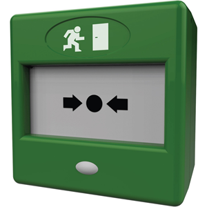 CQR FP3 Manual Call Point For Access Control System - Green - Acrylonitrile Butadiene Styrene (ABS), Polycarbonate, Glass