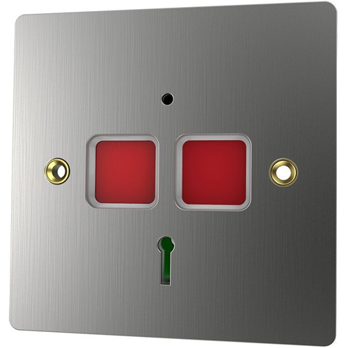 CQR EPA/STD SS Push Button - Single Gang - Stainless Steel - Metal, Acrylonitrile Butadiene Styrene (ABS)