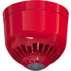 Klaxon Sonos Pulse Security Strobe Light - Red - Wired - 60 V DC - Visual - Ceiling Mountable - Red