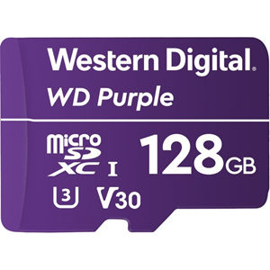 WD Purple WDD128G1P0A 128 GB Class 10/UHS-III (U3) microSDXC - 100 MB/s Read - 60 MB/s Write