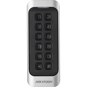 Hikvision DS-K1107M Card Reader Access Device - Proximity - 50 mm Operating Range - Serial - Wiegand - 12 V DC - Wall Mountable, Mullion Mount