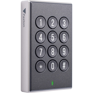 Paxton Access Paxton10 Biometric/Keypad Access Device - Black - Door - Proximity, Key Code - Bluetooth - 12 V DC - Surface Mount