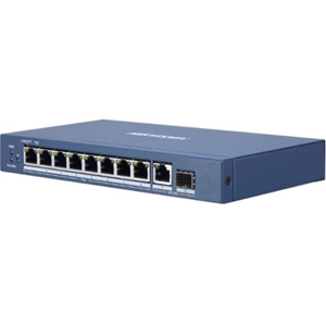 Hikvision DS-3E0510P-E 8 Ports Ethernet Switch - 2 Layer Supported - Modular - Twisted Pair, Optical Fiber
