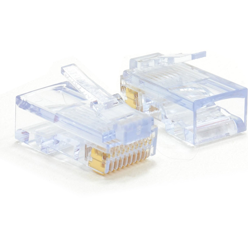 W Box Gold Plated Network Connector - 100 Pack - 1 x RJ-45 Network Male